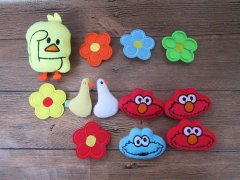 (image for) 12Pcs Flower Etc COOL Tin Button Pin Badges Assorted