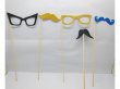 20Pcs Photo Booth Prop Wedding Party Moustache & Lips On A Stick