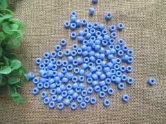 (image for) 500g Light Blue Barrel Pony Beads Loose Bead 8mm