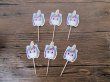 4x30Pcs Unicorn Pony Palillos Cake Topper Wedding Party Favor