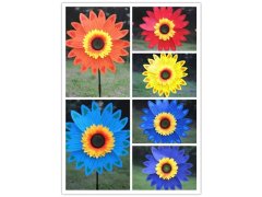(image for) 5Pcs Colorful Exciting Sunflower Windmill Great Toy Garden Decor