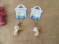 5Packs x 6Pcs Cute Beaded Little Pony Key Chain Phone Accessorie