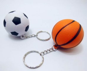 50 Anti-Stress PU Foam Football & Basketball Key Ring