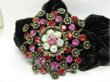 1Pc Chic Designer Hair Clips,Rhinestone Floral Clip