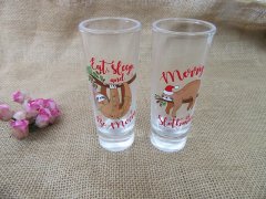 (image for) 6x4Pcs Tall Shot Glass Cup Christmas Dinner Cup Party Favors