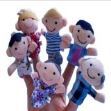 6 Lovely Family Finger Puppet Dolls Educational Hand Toy Family