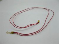 95 Red 2-String Waxen Strings For Necklace Golden Clasp