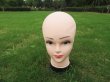 1Pc Red Eyeshadow Bald Head Torso Mannequin Hairdressing Head (image for) 1Pc Red Eyeshadow Bald Head Torso Mannequin Hairdressing Head