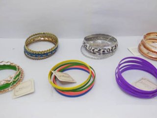 12Pcs New Metal Bangles Bracelets Assorted