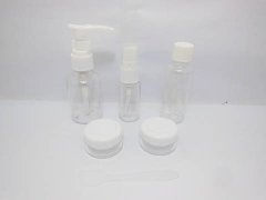 4Set 6in1 Plastic Empty Travel Cosmetic Bottle with Bag