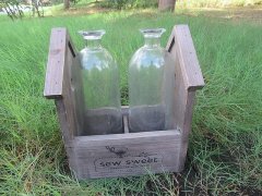 1Set x 2Pcs Planter Flower Desktop Glass Vase Bottle w/House