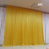 1X Golden Silk Cloth Wedding Party Backdrop Curtain Drapes