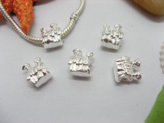 10pcs Silver Plated Screw A Couple of Lover Beads European Desig 10pcs Silver Plated Screw A Couple of Lover Beads European Desig