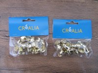 12Sheets X 20Pcs Golden Metal Bell Charm Beads 20x15mm
