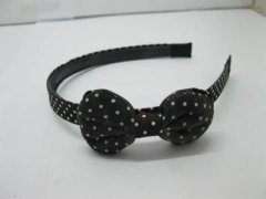 1x12Pcs Black Dotted Hairband with Bowknot 1.4cm wide 1x12Pcs Black Dotted Hairband with Bowknot 1.4cm wide