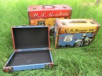 1Set 3in1 Vintage Suitcase Cabinet Organiser - Randomly Design