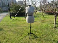 1Set Deluxe Dress Fit Female Half Body Mannequin Tri-Pod Stand D