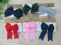 12Pcs New Hair Clips with Bowknot Top Mixed Color