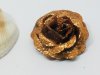 300 Coffee Artificial Rose Flower Head Buds 35x18mm