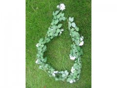 1Pc White Artificial Rose Leaf Garland Vine String Decor 1Pc White Artificial Rose Leaf Garland Vine String Decor