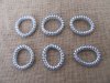 100Pcs Silvery Coil Spring Hair Tie Hair Elastic 6cm Dia.