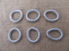1Pc Silvery Coil Spring Hair Tie Hair Elastic 6cm Dia.