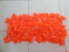 12 Orange Hawaiian Dress Party Flower Leis/Lei 100cm