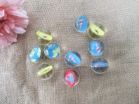 4Packs x 12Pcs Clear Solid Carton Inside Bouncing Ball 25mm