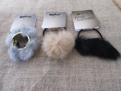1Pc Fake Fur Hair Band Ponytail Holders Hair Tie New 1Pc Fake Fur Hair Band Ponytail Holders Hair Tie New