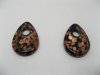 10 Golden Foil Glass 44mm Black Teardrop Glass Pendants 10 Golden Foil Glass 44mm Black Teardrop Glass Pendants