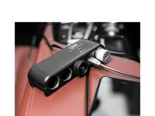 2Pcs Portable 120w Four Socket 2 USB Cigarette Charger