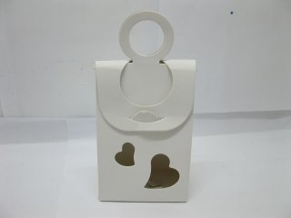 50Pcs White Heart Bomboniere Gifts Boxes Wedding Favor