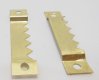 2x50Pcs Golden Plated No Nail Sawtooth Picture Hangers 55x12mm