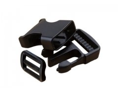 50Sets Black Side Release Buckles For 25mm Webbing