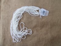 12Strings x 200Pcs Cream Round Simulate Pearl Beads 4mm