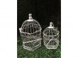 1Set 2in1 Luxury Hexagon Hanging Bird Cage W/Rhinestone