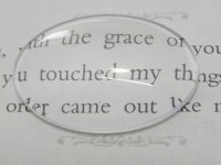 100Pcs Clear Oval Glass Magnifying Cabochon Tiles 18x25mm