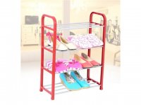 1X New Red 4-Tier Shoe Holder Display Rack