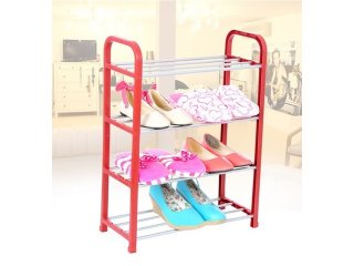1X New Red 4-Tier Shoe Holder Display Rack