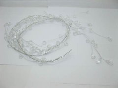 4X Clear Acrylic Beaded Floral Beaded Garland Branch - Teardrop