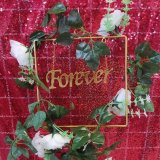 4Pcs Hanging Hoop Letter "Forever" Floral Wreath Wedding Party