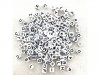 6Packs x 160Pcs White & Black Alphabet Letter Cube Beads 7mm