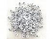 6Packs x 160Pcs White & Black Alphabet Letter Cube Beads 7mm