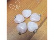 10 Rose Quartz Love Heart Pendants Charms 25mm