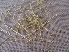 50Pkts X 50Pcs Golden Plated Eye Pins Jewelry Finding 40mm 50Pkts X 50Pcs Golden Plated Eye Pins Jewelry Finding 40mm