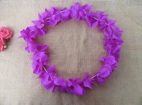 12Pcs Purple Hawaiian Dress Party Flower Leis/Lei Petal 10.5cm D