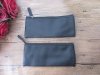 12Pcs Black Leatherette Pencil Case Zipper Bag Makeup Bag Purse