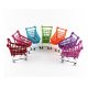 6Pcs Pretend Play Supermarket Handcart Storage Trolley Kid Toy
