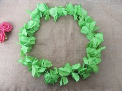 12Pcs Green Hawaiian Dress Party Flower Leis/Lei Petal 11cm Dia