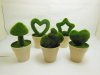 10 Mini Artificial Foam Moss Plant with Pot Decoration Mixed